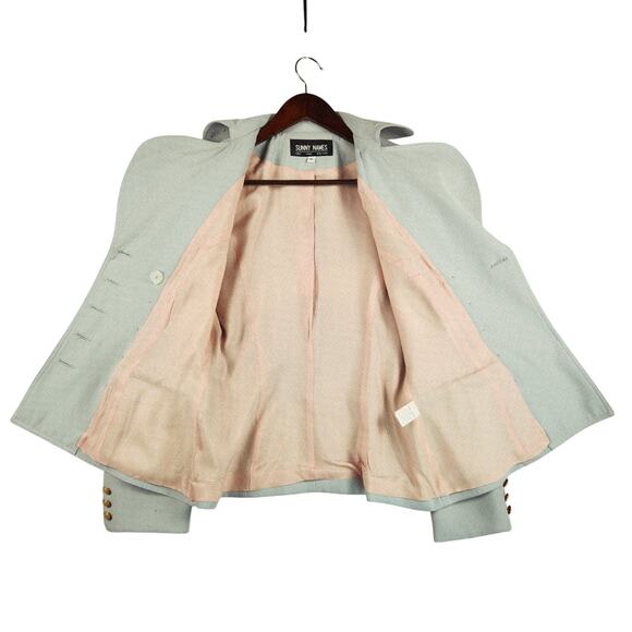 Sunny Names Vintage Skirt & Jacket Set Women’s SZ 8 High Twist Poly Made in USA - Picture 4 of 16